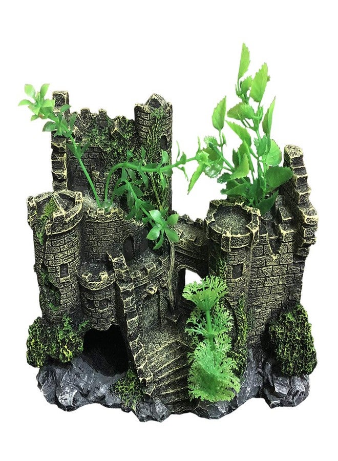 SLOCME Aquarium Medieval Resin Castle Decoration - Realistic Fish Tank Castle Accessory, Shelter for Betta Fish & Reptile - Image 5